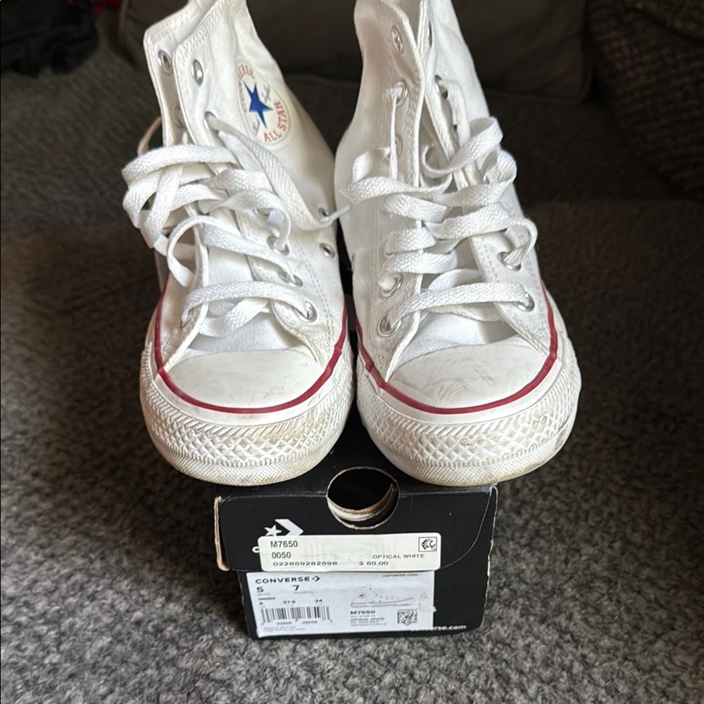 Converse White High-Top Sneakers Classic Design